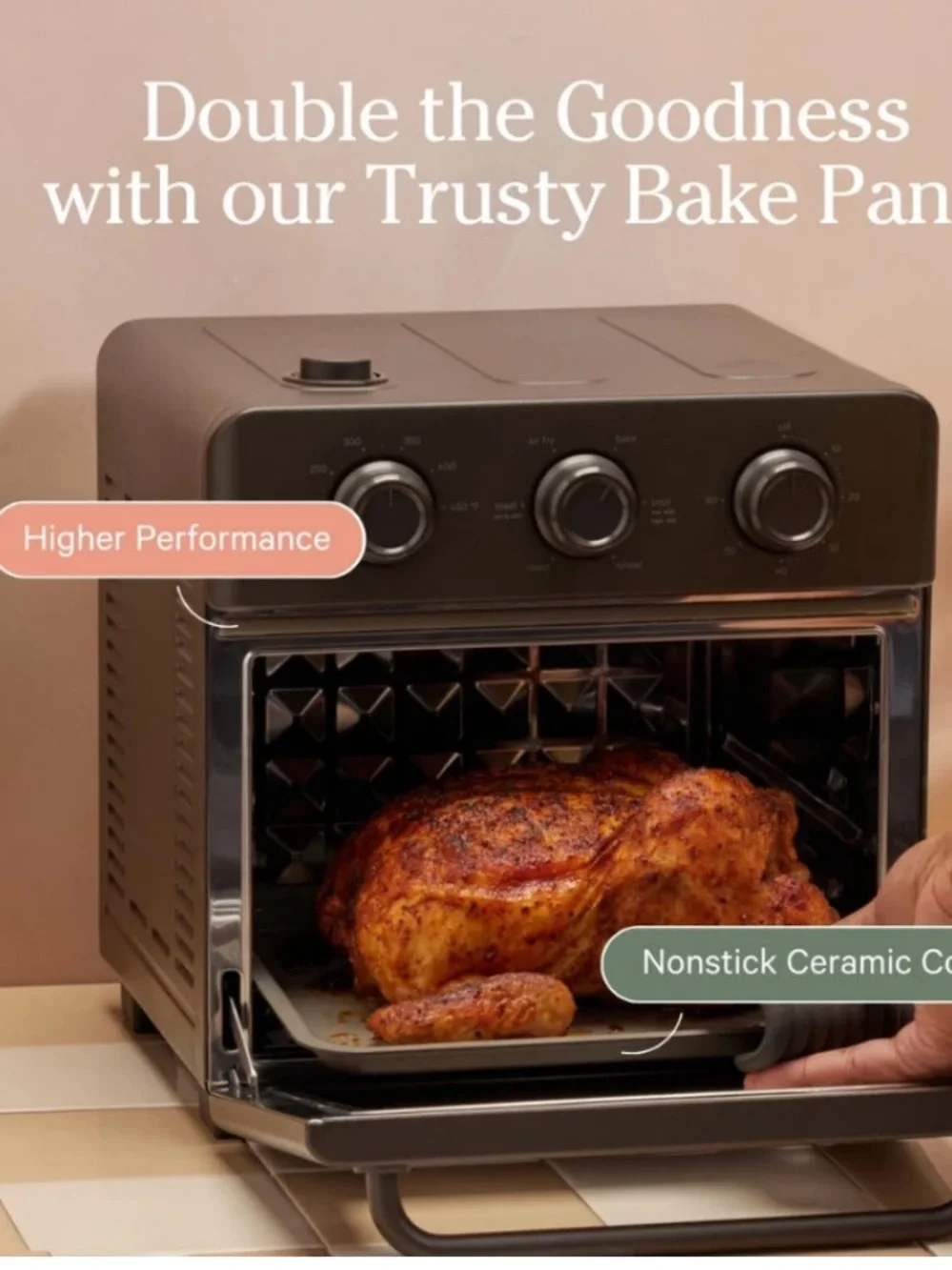 OUR PLACE NWT  Wonder Oven Essentials Kit - Air Fryer Basket & Bake Pan -Spice